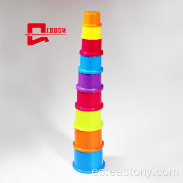 Juego educativo 9 tazas en diferentes colores